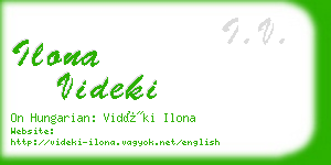 ilona videki business card